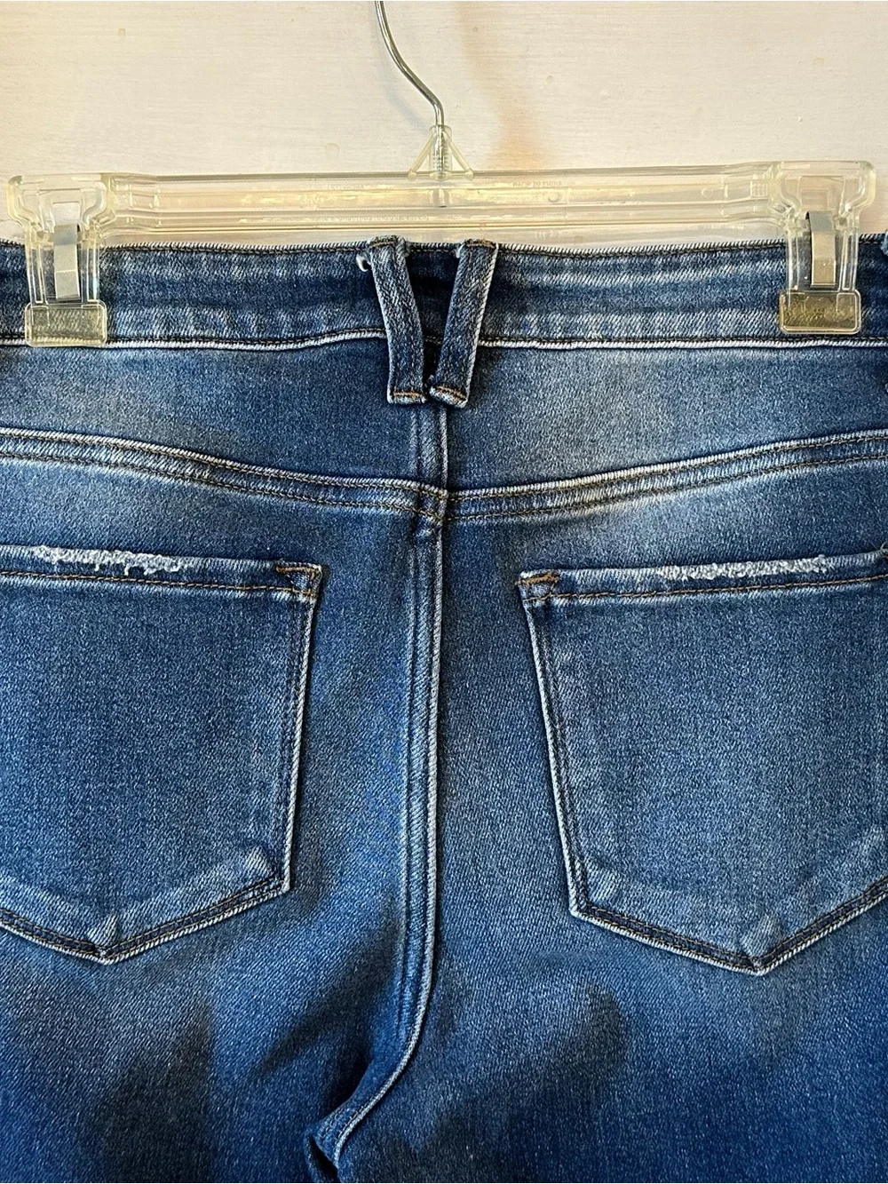 Flying Monkey Dark Blue Flare Jeans with Knee Distress
